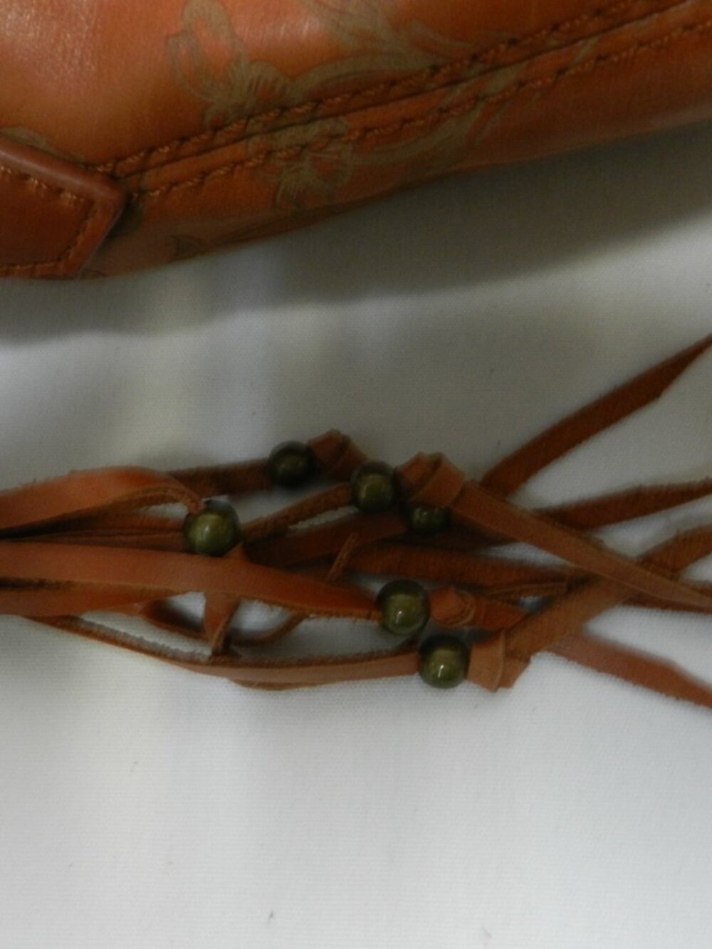 The Sak Sequoia Leather tooled hobo shoulder bag purse zip top outside pockets - Picture 12 of 16
